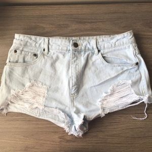Light Denim Jean Shorts